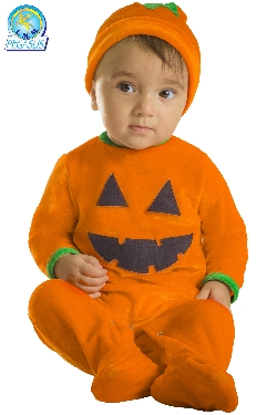Vestito zucca bambina top